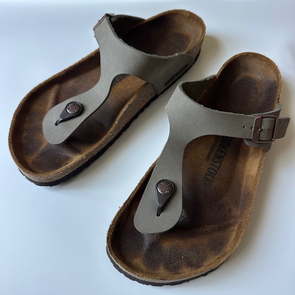 Birkenstock Sandals Gizeh Thong Stone Birko-Flor size 39